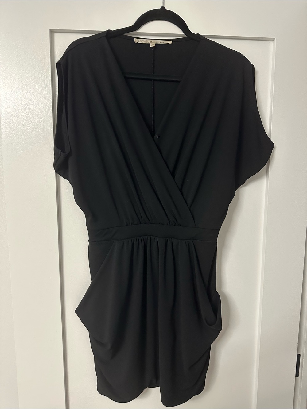 RACHEL Rachel Roy Black Dress with Crew Neck